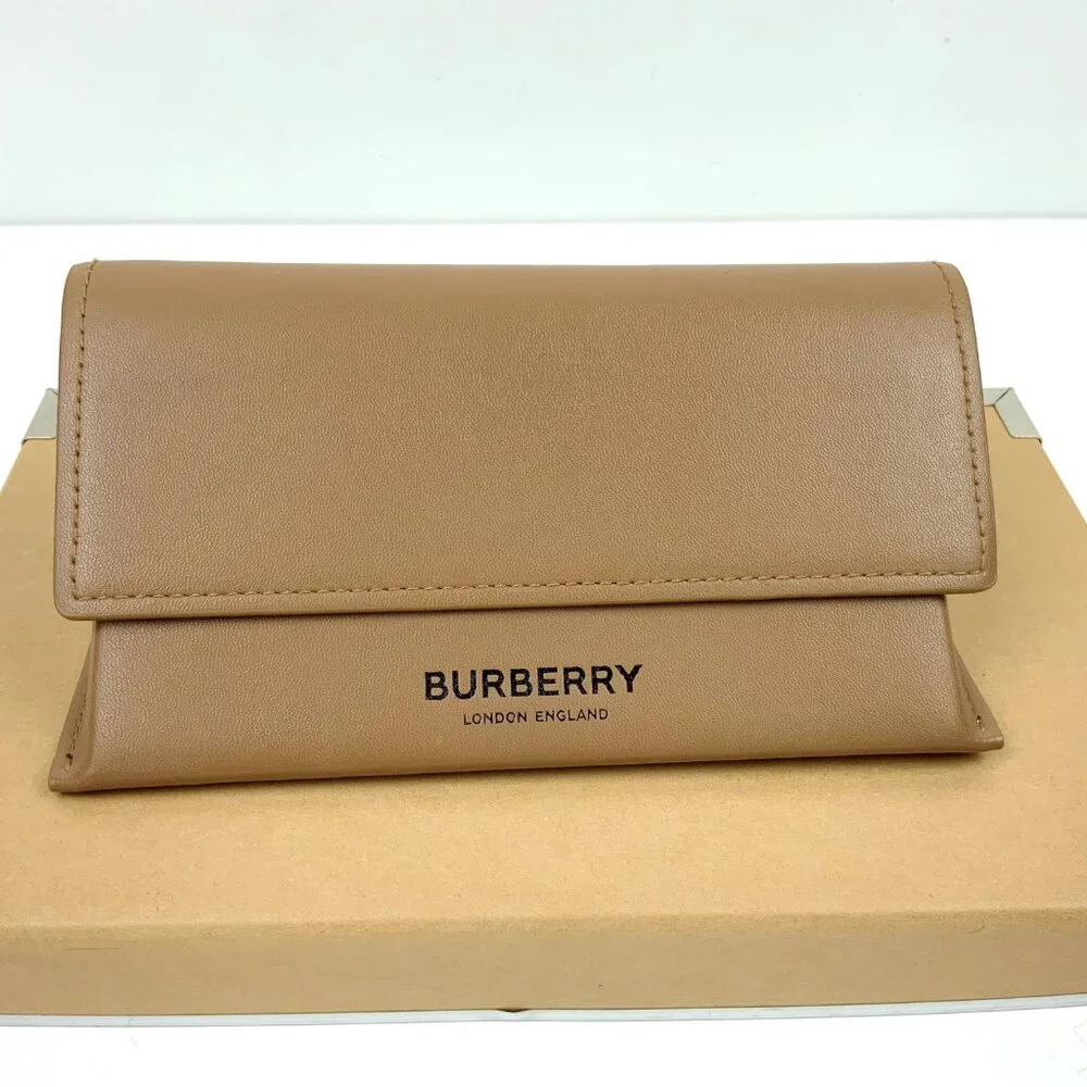 Burberry Camel Brown Sunglass Case Magnetic Closure - Picture 2 of 16